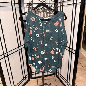 Sienna Sky Floral Teal Blouse